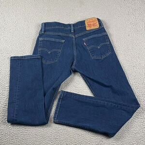 Levi's 513 Slim Straight Stretch Jeans Dark Wash Blue Denim Men's 30x32